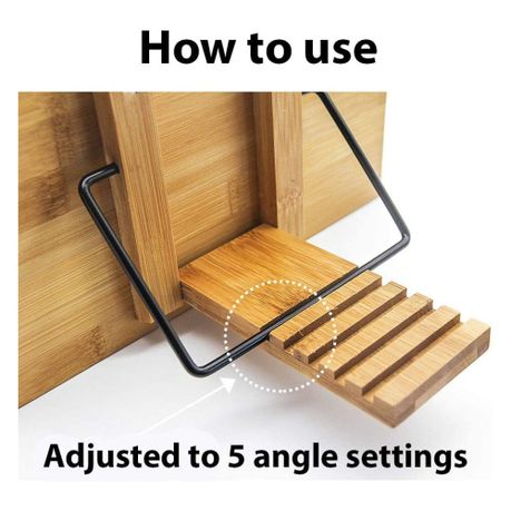 Book Stand Angle Adjustable Bookshelf for Home School Office - 28 x 39 variant image 3