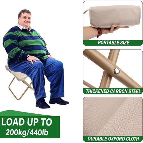 Camping Stool, 12in Tall Folding Stool with Carry Bag variant image 3