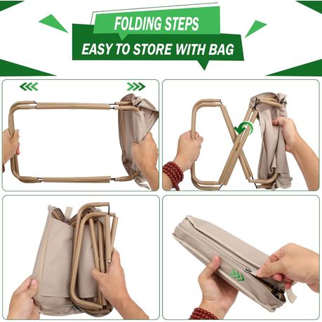 Camping Stool, 12in Tall Folding Stool with Carry Bag variant image 4