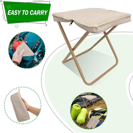 Camping Stool, 12in Tall Folding Stool with Carry Bag variant image 5