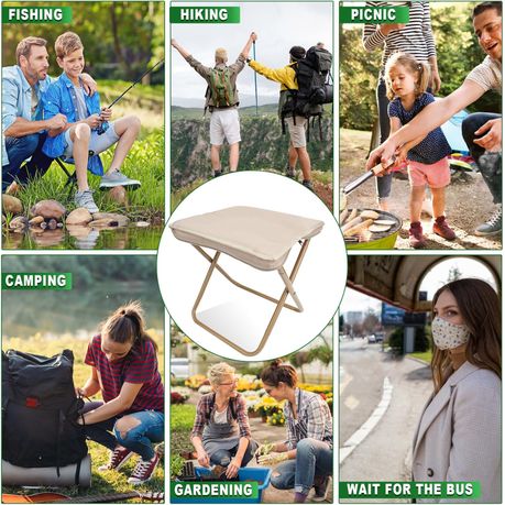Camping Stool, 12in Tall Folding Stool with Carry Bag variant image 6