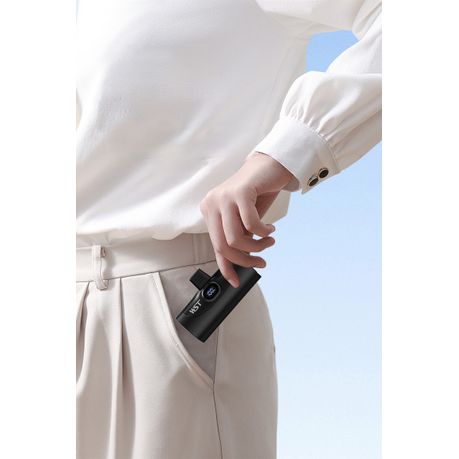 Capsule Charging Power Bank with Charge Stand Phone Holder 5000 mAh x4 - Black variant image 8