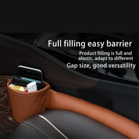 Car Seat Gap Filler PU Leather Pad - Left side variant image 9