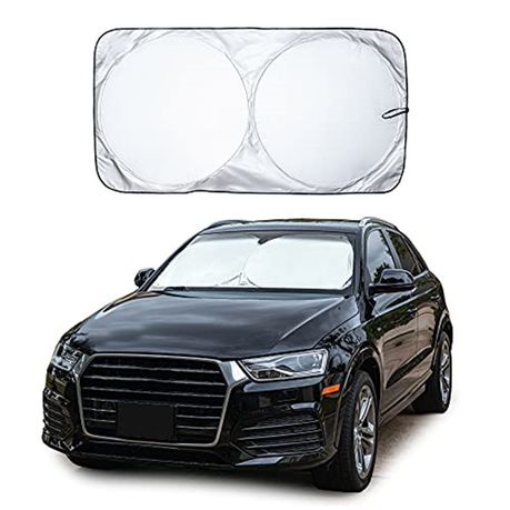 Car Window Shade Sock Side Window Sox + Windscreen Sun Shade Visor - Round variant image 2