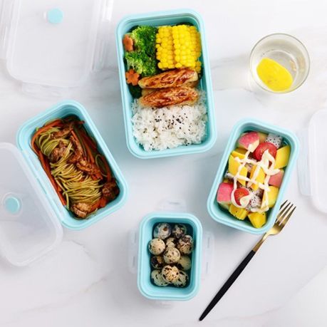 Collapsible Silicone Lunch Boxes - Set of Four variant image 3