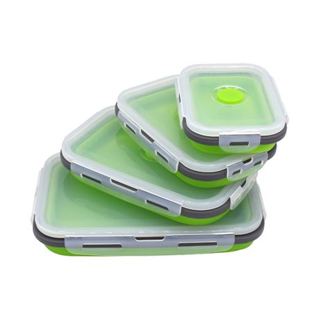 Collapsible Silicone Lunch Boxes - Set of Four variant image 7