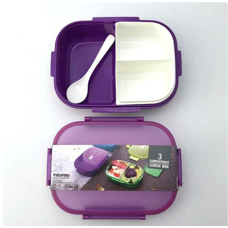 Colorful Sealed 3-Grid Lunch Box Water Bottle Combination Set variant image 3