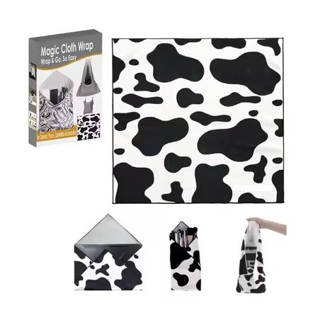 Cow print 35 cm x35cm Magic Cloth Wrap Makeup Bag variant image 5
