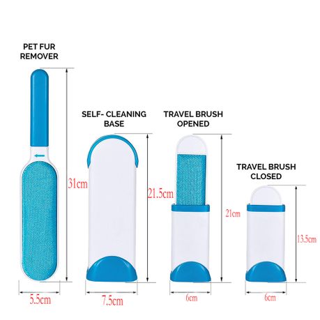 Double-Sided Pet Self-Cleaning Hair Remover Brush variant image 3