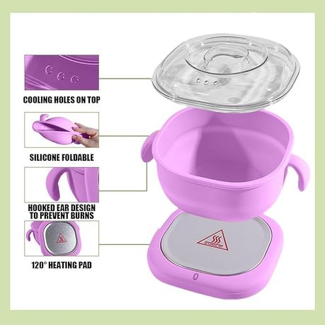 Electric Hot Wax Warmer and Hot Wax Beans - Purple variant image 3