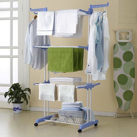Extra Foldable Large Clothes Airer 3 Tier Outdoor Laundry Dryer Rack Line variant image 2
