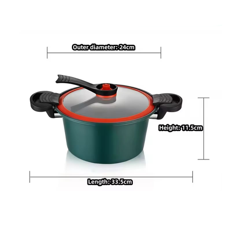 Fast Heating Pressure Pot with Lock Handles - Green  variant image 2