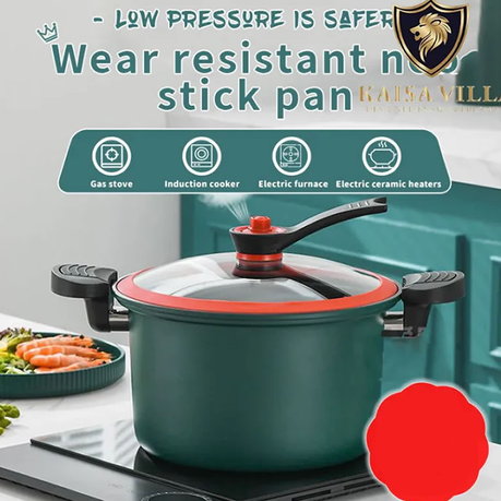 Fast Heating Pressure Pot with Lock Handles - Green  variant image 5