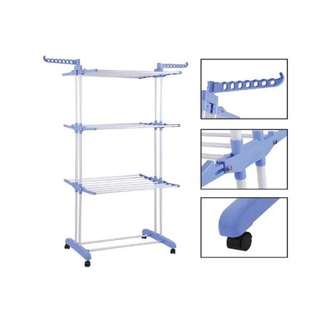 Foldable 3 Tier Clothes Rack Outdoor Indoor Airer variant image 3