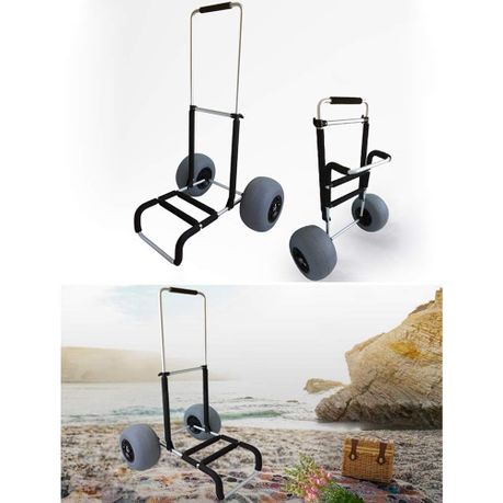Foldable Beach Sand Cart Trolley with Large 12-inch Two Balloon Tires variant image 7