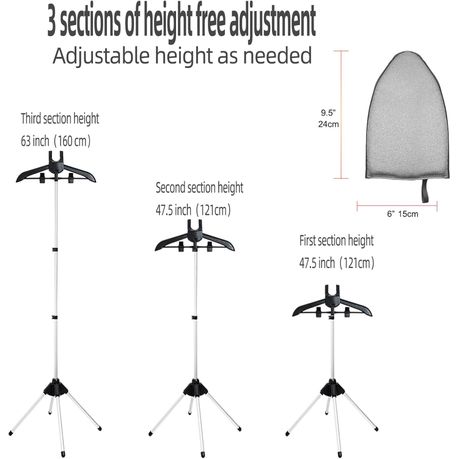 Foldable Garment Steamer Rack with Ironing Glove & Lint Remover - Combo Pack variant image 2