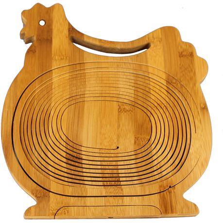 Folding Chicken Fruit Bamboo Basket variant image 3