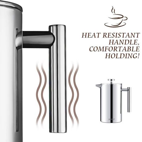 French Press Coffee Maker Double Wall Insulated Stainless Steel - 1000ml variant image 12