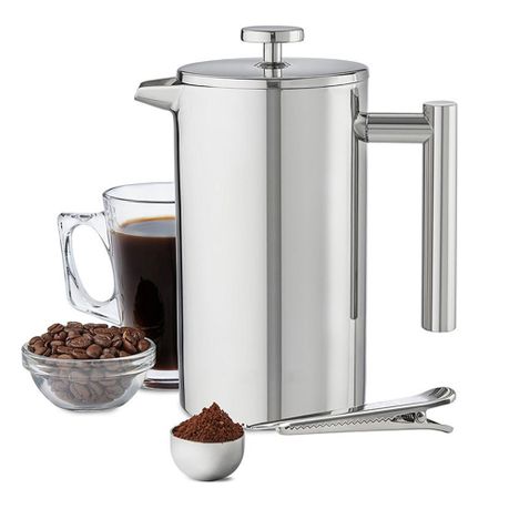 French Press Coffee Maker Double Wall Insulated Stainless Steel - 1000ml variant image 15