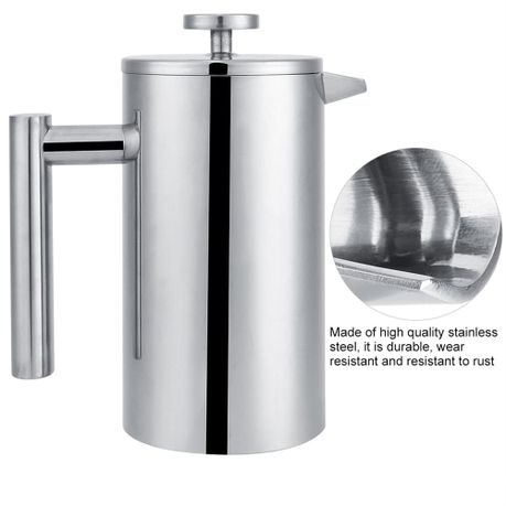 French Press Coffee Maker Double Wall Insulated Stainless Steel - 1000ml variant image 20