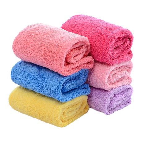 Hair Towel Wrap Hair Drying Towel With Button- Light Pink variant image 2