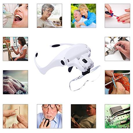 Headband Magnifier Glasses with LED Light variant image 4