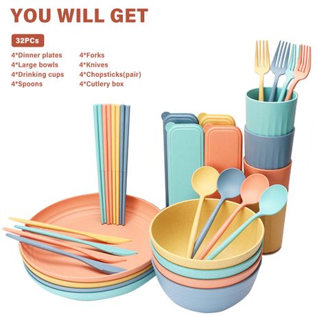 Home Eco Friendly Dinnerware Bright Set of 32 variant image 4