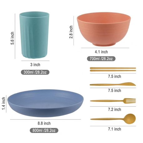 Home Eco Friendly Dinnerware Bright Set of 32 variant image 5