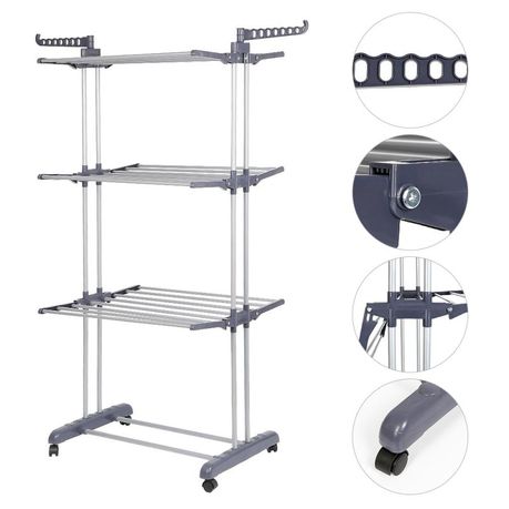Home Laundry Standing Hanger Clothing Drying Rack Fold Away variant image 5