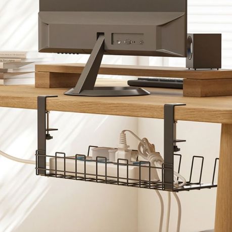 Home Office Adjustable Under Table Cable Storage Rack (39cm) variant image 2