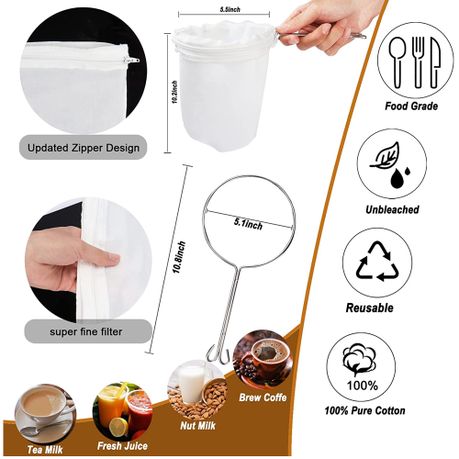 Home Reusable Cold Brew Filter Coffee Tea Juice Strainer Colander variant image 3