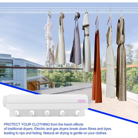 Indoor 5 Wire Wall Mounted Clothes Drying Rack variant image 4