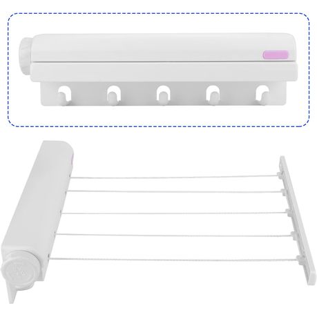 Indoor 5 Wire Wall Mounted Clothes Drying Rack variant image 5