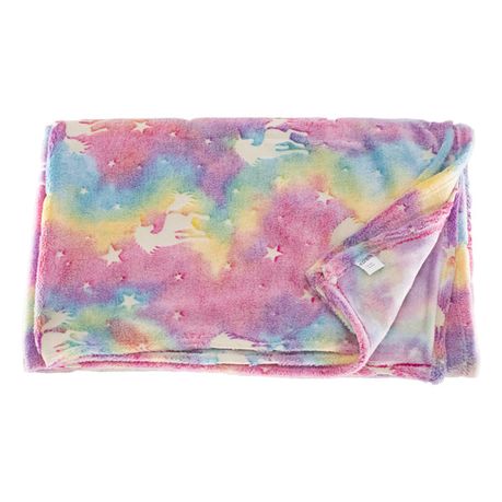 Kids Unicorn Dreams Glow In the Dark Blanket variant image 2