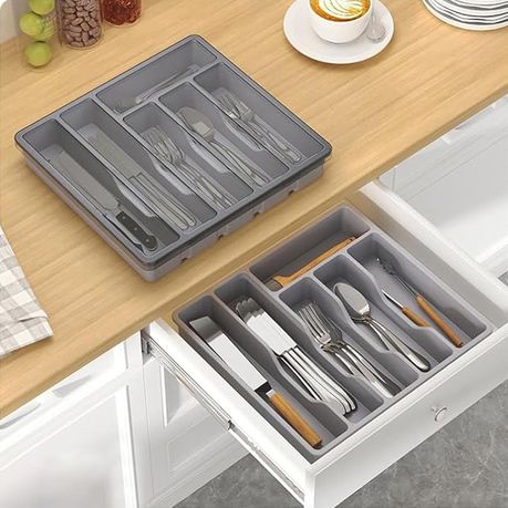 Kitchen Flatware Utensil Holder with Lid variant image 3
