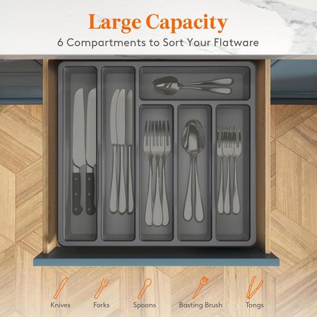 Kitchen Flatware Utensil Holder with Lid variant image 5