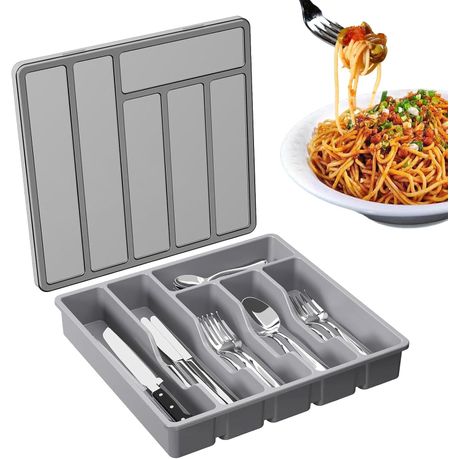Kitchen Flatware Utensil Holder with Lid variant image 6