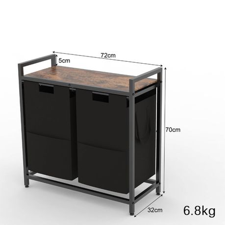 Laundry Basket Organizer with Two Removable Bags,Easy Carry - 2x72L Storage variant image 7