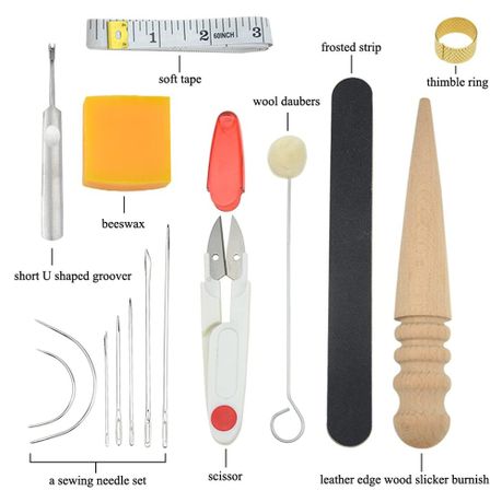 Leather Craft Hand Tool Kit Hand Stitching Sewing Tool Kit-31 PCS variant image 3