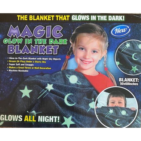 Magic Glow in The Dark Blanket Throw with Star Sky Objects variant image 3