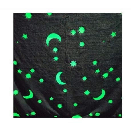 Magic Glow in The Dark Blanket Throw with Star Sky Objects variant image 4