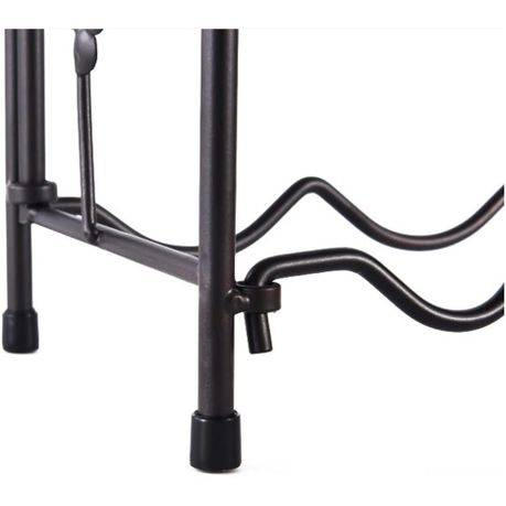 Metal Wine Storage Shelf With Glasses Holder variant image 4
