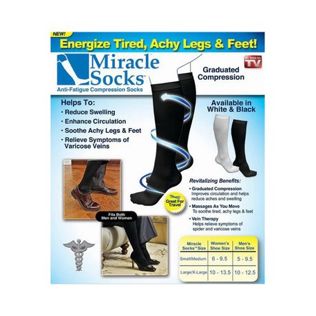Miracle Socks Anti-fatigue Compression Socks - 6 Pairs variant image 2