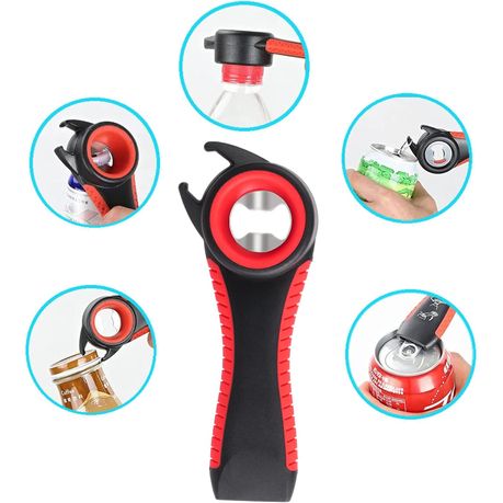 Multi Function Can Opener Bottle Opener Kit with Silicone Handle Easy variant image 3