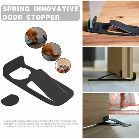 Multi-function Door Stopper Door Open Wedge Shaped Holder - Pink variant image 2