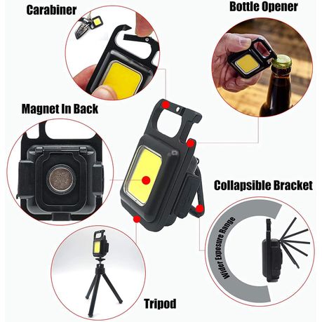 Multi-functional LED Rechargeable Head Lamp +LED Key Torch - 2 Pack variant image 3