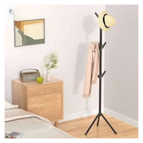 Multi-Hook Metal Coat & Hat Rack - 172cm variant image 4