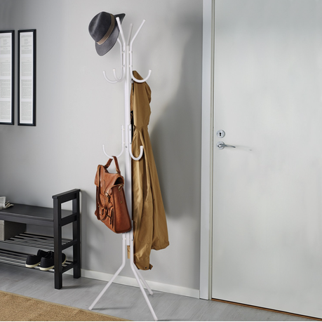 Multi-Hook Metal Coat & Hat Rack - 172cm variant image 8