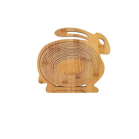Multi-purpose Basket, Fruit Bowl, Trivet, Rabbit Design variant image 5