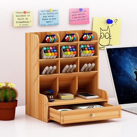 Multifunctional Wooden Desktop Storage variant image 2